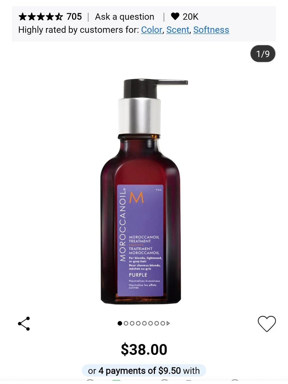 Moroccanoil Purple Hair Treatment Oil